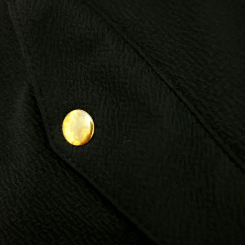 Olivia Blu Black Bomber Jacket With Gold Zipper Detailing​ - Picture 11 of 12